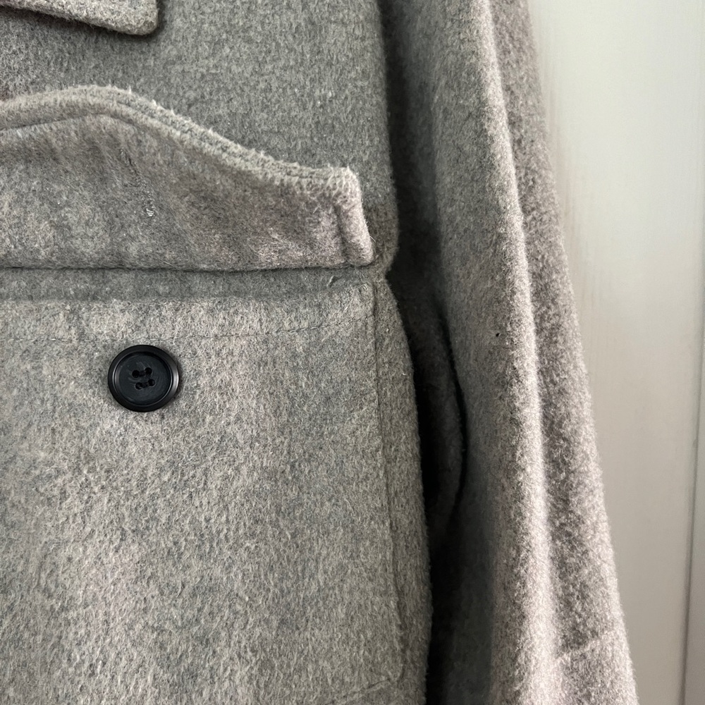 Gray Shacket Jacket Button Up - Picture 4 of 5